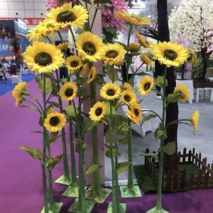 Flores de Girasol Artificiales de Alta Calidad al por Mayor de Fábrica, Ramas Altas para Decoración de Interiores y Fiestas - Product Image 3