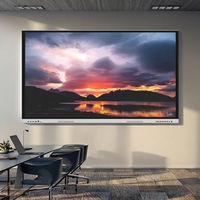 Layar Sentuh Panel Datar Interaktif 4k Smart Moniteur Board LCD Wifi untuk Pengajaran dan Konferensi Interaktif Panel Datar