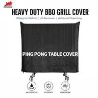 Housse universelle pour table de ping-pong en tissu Oxford Ripstop, résistante au soleil, à la pluie et à la poussière, avec fermeture éclair et roulettes mobiles, pour jardin