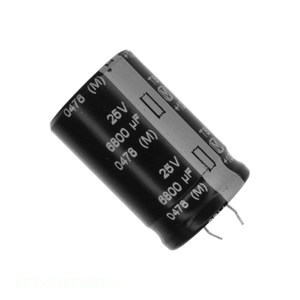 ตัวแทนจำหน่ายอย่างเป็นทางการ ECE-S1EG682M CAP ALUM 6800UF 20% 25V SNAP TH แบบ Through Hole ตัวเก็บประจุ 6800 ยูเอฟ - Product Image 1