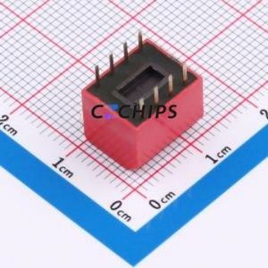 DL-04HT DIP Switch Through hole Component (THT),P=2.54mm Switch Piano Key Single Pole Single Throw 4 2.54mm - Product Image 2