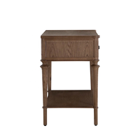 Table de chevet moderne en bois de chêne massif avec 1 tiroir, armoire de rangement, meuble de chambre à coucher