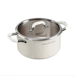 Olla para Sopa Doméstica de Acero Inoxidable Zunck, Sin Recubrimiento Cerámico, Engrosada, con Doble Asa, Función de Cocción al Vapor, Exterior Esmaltado - Product Image 1