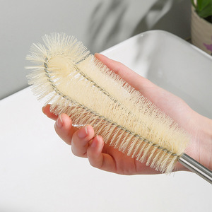 Ensemble de brosses à tasses avec manche en bois, à long manche, pour le nettoyage des bouteilles et des tasses, 4 pièces - Product Image 4