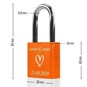 Cadenas en aluminium à manille en acier de 38mm Verrouillage du produit clé Serrures en aluminium gravées antirouille - Product Image 3