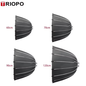 TRIOPO KP2-60 60cm Portable Deep Parabolic Softbox with Quick Release &amp; Bowen Mount for Speedlite &amp; LED Light <strong>Flash</strong> Diffusers - Product Image 5