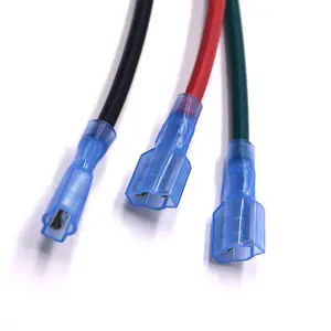 Customized jumper wires wire harness cable assembly manufacture 1/4'' 250 terminal wires