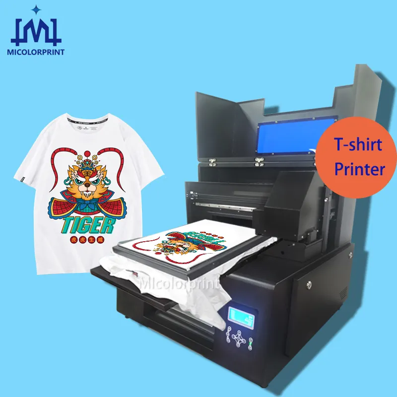 Micolorprint बहु-funtional 12 रंग tshirt हूडि कैनवास स्कूल बैग शर्ट मुद्रण मशीन A2 Dtg प्रिंटर