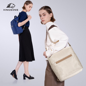 Kingsons Women's Crossbody <b>Backpack</b> Blue 20-35L <b>Waterproof</b> Detachable Strap Everyday Use - Product Image 4