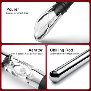 Cheerfast Factory Venta al por mayor Ice Chilling Stick High-End Acero inoxidable Wine Chiller Stick Juego <span class=keywords><strong>de</strong></span> regalo - Product Image 4