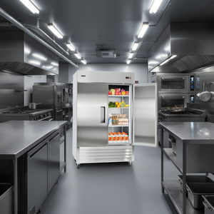 Congélateur vertical commercial Vevor 43,2 pieds cubes, double porte, dégivrage automatique, -18 à -30 °C, équipement de réfrigération électrique - Product Image 2