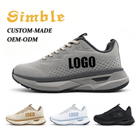 Chaussures de sport décontractées pour hommes, design personnalisé, légères et souples, en maille respirante, style marche, semelle en caoutchouc