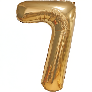 Globo de Papel Metálico Dorado con el Número 7 para Fiestas, Decoración de Cumpleaños de 1 Metro - Product Image 1