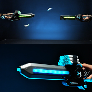 AJB Lampe d'ambiance LED style <span class=keywords><strong>épée</strong></span> à pixels, <span class=keywords><strong>lanceur</strong></span> de balles souples, jouet fantaisie pour enfants, lampe de bureau détachable - Product Image 5