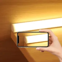 Barre lumineuse LED en V de 16x16mm pour étagère sous armoire, éclairage de table et de cuisine à 90° avec variateur de luminosité à capteur tactile à détection de mouvement par geste