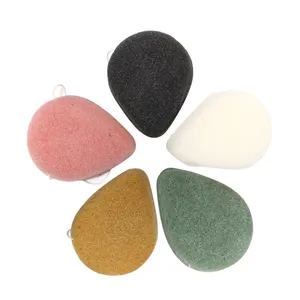 Hot Wholesale 100% Natural Konjac Facial Sponges Wash Face Cleaning Organic Konjac Body Sponge