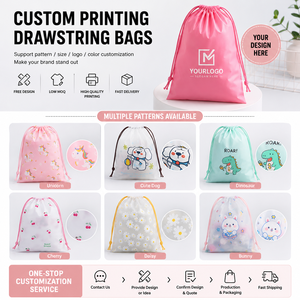 Wholesale Factory Plastic Drawstring Bag <b>PE</b> Packaging Easy to Open Reusable Drawstring Bag - Product Image 4