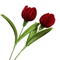 AIDA Nettoyants pour tuyaux modernes, tiges en chenille, décorations, fournitures d'artisanat, tiges pour fleurs, bouquet de tulipes, torsadées, Saint-Valentin