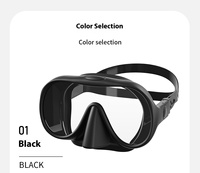 Songxin M15 Lunettes de plongée chic Lentilles anti-buée et anti-rayures Masque de plongée à bord en silicone liquide