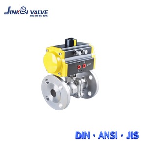 Pneumatisch betätigtes Silikagel-Guss-Kugelventil aus Edelstahl mit Flansch, 304/316L, anpassbares Industrieventil für Wasser, Öl und Gas - Product Image 1