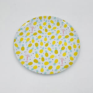 Platos de Melamina de 8 Pulgadas con Diseño de Piña y Flamenco, Estilo Verano Tropical, para Aperitivos y Bocadillos en Fiestas - Product Image 3