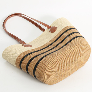 New bán buôn tùy chỉnh thiết kế hợp thời trang của phụ nữ mùa hè Kem chống nắng rộng vành mũ rơm Tote Túi Bộ cho hàng ngày câu cá ngoài trời du lịch - Product Image 5