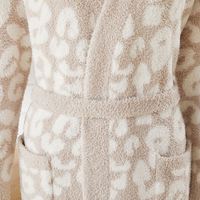 Robe douce verte magique 100% polyester microfibre fil colorant pierre cou pierre léopard blanc pour les femmes