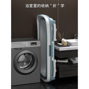 <b>Foldable</b> Portable Adult <b>Bath</b> Tub Rectangle Plastic General <b>Bath</b> Barrel For Bathroom Use - Product Image 1
