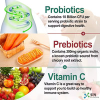 Gummies Probiotiques Complexe OEM Marque Blanche avec Vitamine C 10 Milliards UFC 60 Unités Complément Alimentaire