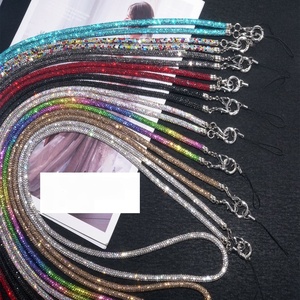 Correa para Teléfono con Pedrería Antipérdida, Cordón Cruzado Brillante con Diamantes, Llavero para Mujer, Cuerda Colgante de Cristal, Cadena para Cámara, Cartera, Tarjeta de Identificación - Product Image 5