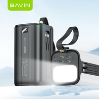 BAVIN Custom 22.5w Big Powerbank Led PC1057S Tipe c Pengisian Cepat Portabel Kapasitas 80000mah untuk iphone Laptop Power Banks