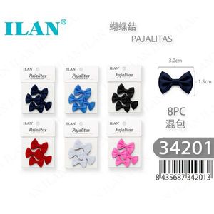 ILAN ปายาลิตาสโบว์ไทส์ 3.0x1.5 ซม. คละสี 8 ชิ้น แพ็คสำหรับเครื่องประดับผม - Product Image 1