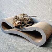Papier ondulé résistant aux rayures Produits ménagers pour animaux de compagnie Grand tableau à gratter pour chat en forme de huit 86CM