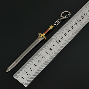 Épée atlantide classique de film, 12 cm, en alliage de zinc entièrement métallique, porte-clés de collection - Product Image 5