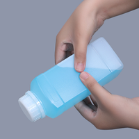 Bouteille en plastique carrée HDPE de 1 litre vide pour shampoing et parfum, capacité de 1000 ml
