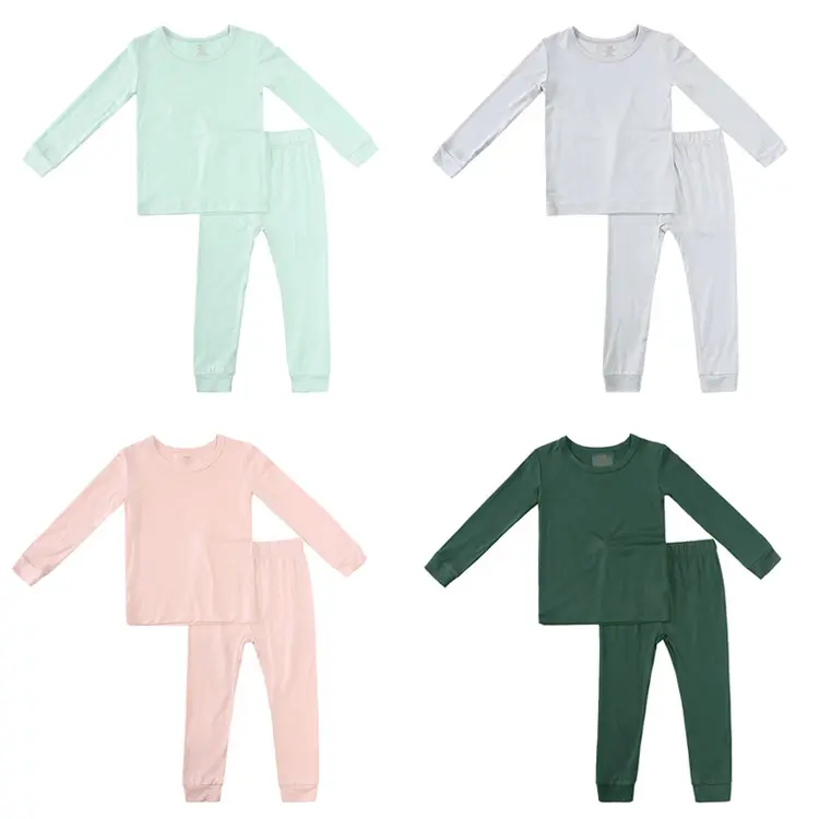 Kinder Bamboe Kleding Sets Tweedelige Bamboe Pyjama Jongen Kleding 9-12 Maanden Custom Kids Kleding Luxe