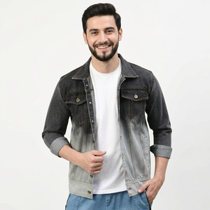 Comfortable hot selling <b>Men</b> <b>Denim</b> <b>Jacket</b> breathable durable material casual wear <b>denim</b> <b>jacket</b> for <b>men</b> with reasonable rate - Product Image 1