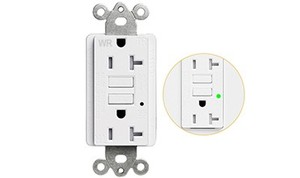 Keygma US Standard TR WR 20A 125V GFCI presa a muro con 2 prese a corrente alternata - Product Image 3