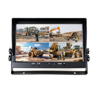 Moniteur de voiture AHD 1080P de 10,1 pouces avec écran partagé 2CH/4CH, enregistrement DVR, prise en charge de la tension large bande 12V-24V, pour véhicules utilitaires lourds, OEM disponible