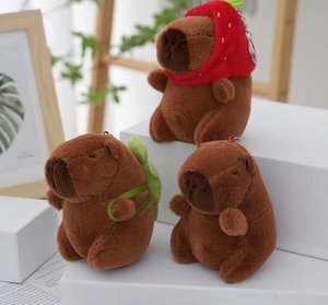 Trong Kho bán buôn mềm dễ thương Kawaii plushies peluches động vật <span class=keywords><strong>hamster</strong></span> capybara Móc Chìa Khóa capibara nhồi capybara sang trọng Keychain - Product Image 2