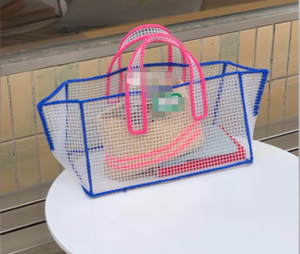 Kit de tricot et <span class=keywords><strong>crochet</strong></span> DIY, feuilles de toile en plastique maillée, kit de fabrication de sacs au <span class=keywords><strong>crochet</strong></span>, pour débutants, fournitures d'artisanat de tricot - Product Image 4