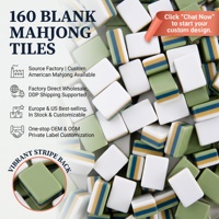 Tuiles de Mahjong Américaines Jaunes de Luxe 2026, 160 Pièces |   Ensemble de Mahjongg de style Pippa en acrylique à 4 couches pour cadeau et décoration intérieure