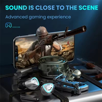 Écouteurs sans fil intra-auriculaires pour jeux électroniques, gadgets, écouteurs avec lumière LED HiFi, commande tactile, casques sans fil M45
