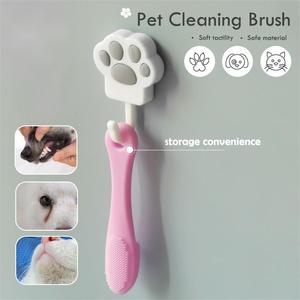 Perlengkapan pembersih anjing kucing sikat jari hewan peliharaan lembut sikat gigi kucing sikat noda robek Perawatan Mata hewan peliharaan alat perawatan - Product Image 3