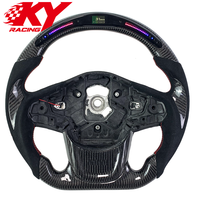 Volant sport en cuir noir avec LED en fibre de carbone personnalisé pour Toyota Supra GR Mk5 A90 A91 Coupé