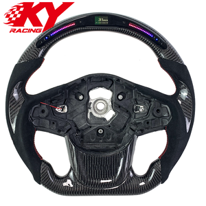 Volant sport en cuir noir avec LED en fibre de carbone personnalisé pour Toyota Supra GR Mk5 A90 A91 Coupé - Product Image 1