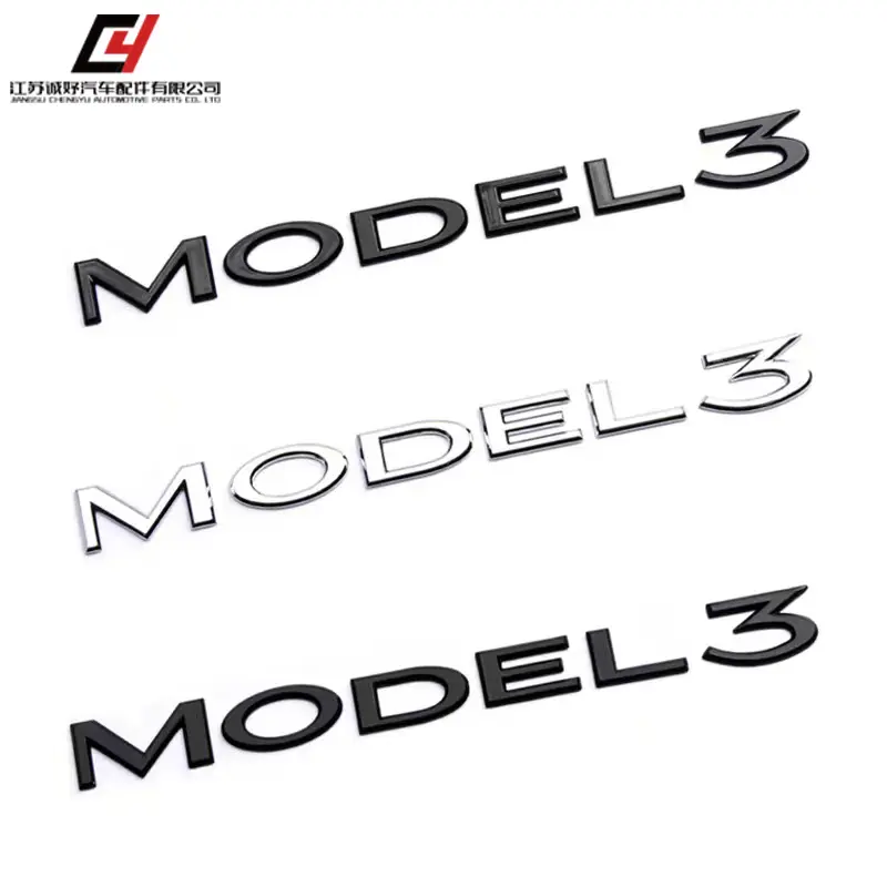 Прочные Аксессуары для экстерьера автомобиля 3D металлическая эмблема буква логотип наклейка для Tesla модель 3 значок наклейки
