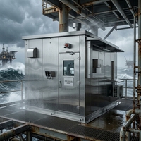 Conteneur de commande SCR antidéflagrant intégré avec entraînement CC pour plateforme offshore, certifié IECEx, enceinte de sécurité