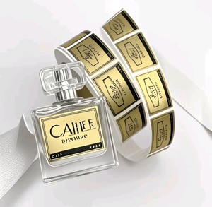 สติกเกอร์น้ำหอมติดเครื่องสำอางฟอยล์สีทองกันน้ำที่กำหนดเองทนทานกันน้ำได้ - Product Image 2