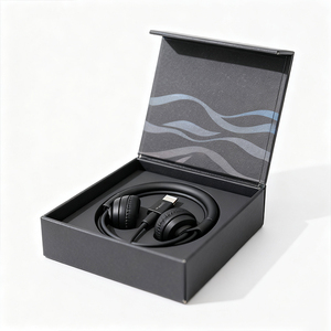 Boîte magnétique de luxe personnalisée, emballage rigide en papier pour écouteurs, stockage haut de gamme, présentoir de vente au détail, impression personnalisée, vente en gros, marque - Product Image 2
